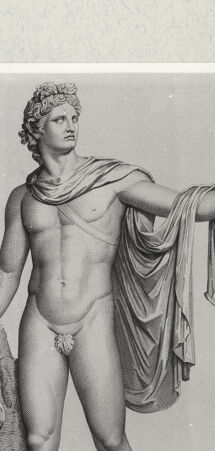 Rückseite von Istituto Nazionale per la Grafica [http://creativecommons.org/publicdomain/mark/1.0/] Giovanni Volpato - Raphael Morghen, "Principes du dessin...", Roma 1786Der Apoll des Vatikan (Bl 35) - , bh391185. Foto.