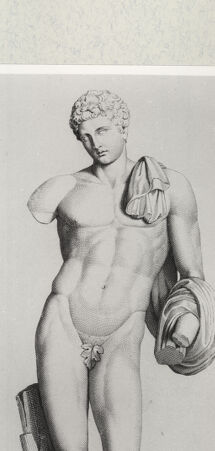Rückseite von Istituto Nazionale per la Grafica [http://creativecommons.org/publicdomain/mark/1.0/] Giovanni Volpato - Raphael Morghen, "Principes du dessin...", Roma 1786Der Merkur des Vatikan (Bl 28) - , bh391229. Foto.