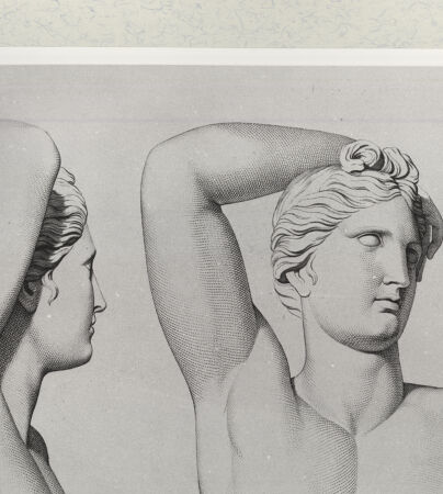 Rückseite von Istituto Nazionale per la Grafica [http://creativecommons.org/publicdomain/mark/1.0/] Giovanni Volpato - Raphael Morghen, "Principes du dessin...", Roma 1786Büste des Apoll aus den Uffizien (Bl 12) - , bh391238. Foto.