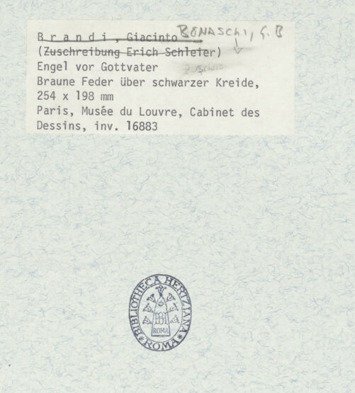 Rückseite von Museum [https://www.deutsche-digitale-bibliothek.de/content/lizenzen/rv-ez/] Engel vor Gottvater - , bh397945_recto. Foto.