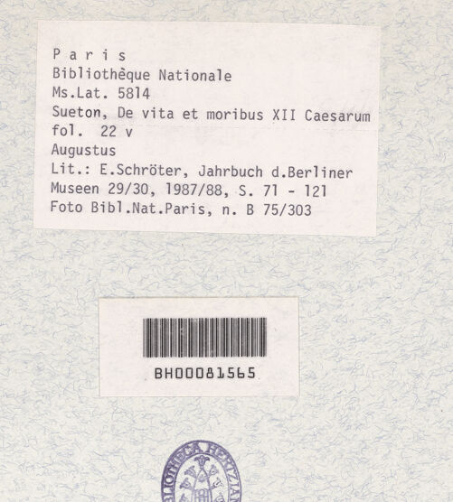 Rückseite von bh398280_recto