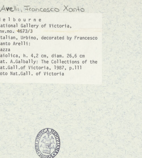 Rückseite von National Gallery of Victoria [https://www.deutsche-digitale-bibliothek.de/content/lizenzen/rv-ez/] Szene aus dem Leben des Gaius Mucius Scaevola - , bh402916_recto. Foto.