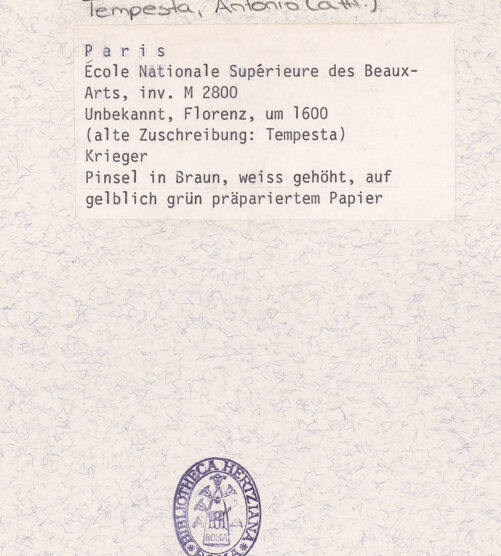 Rückseite von Ecole Nationale Supérieure des Beaux Arts [https://www.deutsche-digitale-bibliothek.de/content/lizenzen/rv-ez/] Porträt eines Soldaten - , bh405461_recto. Foto.