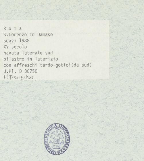 Rückseite von Bibliotheca Hertziana [https://www.deutsche-digitale-bibliothek.de/content/lizenzen/rv-fz/] HeiligenzyklusHeiliger Franziskus - Gesamtansicht, bh406020_recto. Foto: Fichera, Gabriele.