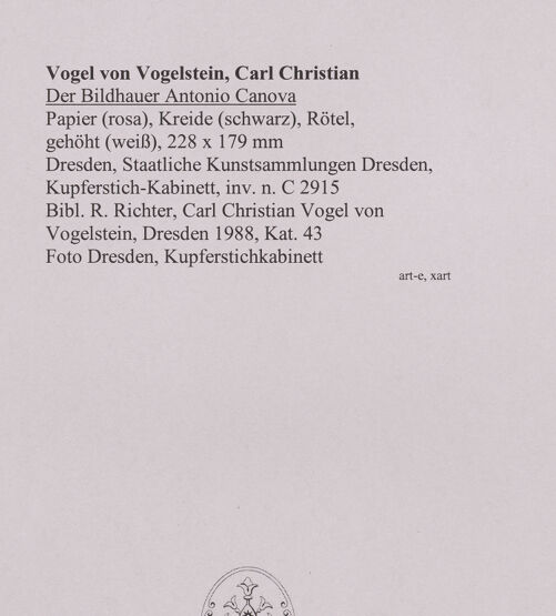 Rückseite von Dresden, Kupferstichkabinett [https://www.deutsche-digitale-bibliothek.de/content/lizenzen/rv-ez/] Der Bildhauer Antonio Canova - , bh411027_recto. Foto.