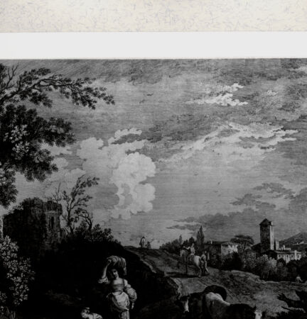 Rückseite von Staatsgalerie [http://creativecommons.org/publicdomain/mark/1.0/] Landschaft mit Wäscherinnen - , bh419141. Foto.