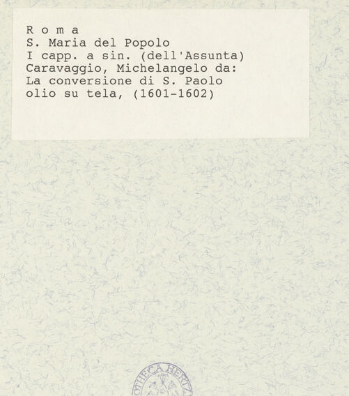 Rückseite von (Bibliotheca Hertziana) [https://www.deutsche-digitale-bibliothek.de/content/lizenzen/rv-fz/] Konversion des Paulus - , bh419216_recto. Foto.