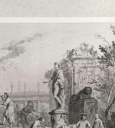 Rückseite von Staatsgalerie [http://creativecommons.org/publicdomain/mark/1.0/] "La Sculpture" (Blatt 4 (?) aus einer Serie) - , bh420135. Foto.