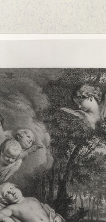 Rückseite von Staatsgalerie [http://creativecommons.org/publicdomain/mark/1.0/] Schlafender Jesusknabe im Wald - , bh420323. Foto.