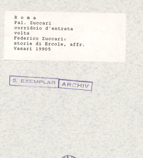 Rückseite von Vasari [https://www.deutsche-digitale-bibliothek.de/content/lizenzen/rv-ez/] Die Taten des Herkules und Laubengang mit Tieren - Gesamtansicht, bh420904_recto. Foto: Vasari, Giorgio.