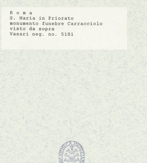 Rückseite von Vasari [https://www.deutsche-digitale-bibliothek.de/content/lizenzen/rv-ez/] Grabmal des Riccardo Caracciolo - Gisant von oben, bh421961_recto. Foto.