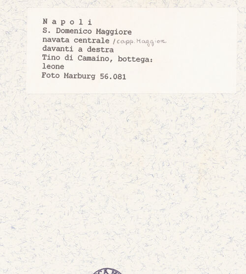 Rückseite von Foto Marburg [https://www.deutsche-digitale-bibliothek.de/content/lizenzen/rv-ez/] Löwe - Seitenansicht von links, bh422052_recto. Foto.