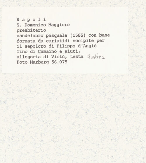 Rückseite von Foto Marburg [https://www.deutsche-digitale-bibliothek.de/content/lizenzen/rv-ez/] Tugenden - Justitia, Kopf, bh422056_recto. Foto.