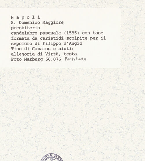 Rückseite von Foto Marburg [https://www.deutsche-digitale-bibliothek.de/content/lizenzen/rv-ez/] Tugenden - Fortitudo, Kopf, bh422057_recto. Foto.