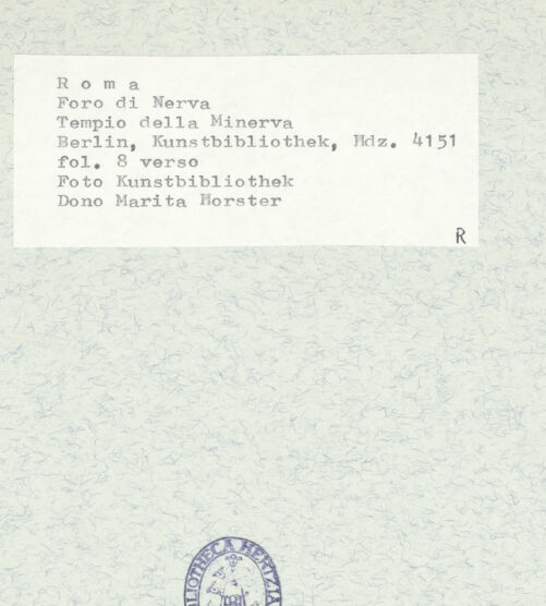 Rückseite von Kunstbibliothek [https://www.deutsche-digitale-bibliothek.de/content/lizenzen/rv-ez/] Codex Destailleur DMinerva-Tempel: perspektivische Ansicht des Tempels - , bh426066_recto. Foto.