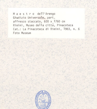 Rückseite von Museo della Città, Rimini [https://www.deutsche-digitale-bibliothek.de/content/lizenzen/rv-ez/] Jüngstes Gericht - Detail: zwei Apostel links, bh428654_recto. Foto.