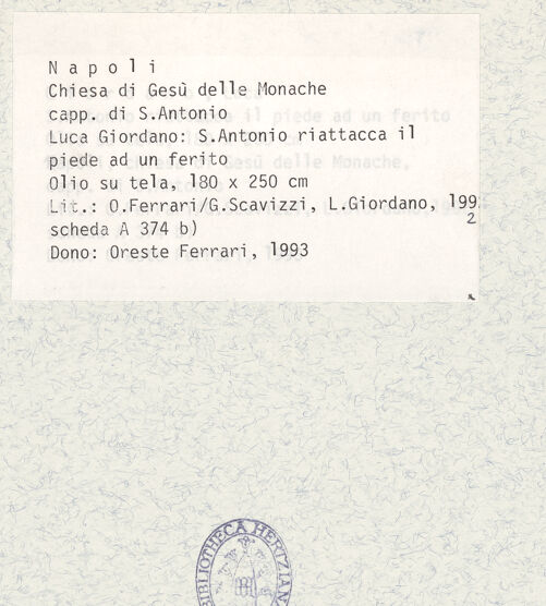 Rückseite von unbekannt [https://www.deutsche-digitale-bibliothek.de/content/lizenzen/rv-ez/] Heiliger Antonius von Padua, der heilt den zornigen Sohn - Gesamtansicht, bh430812_recto. Foto.