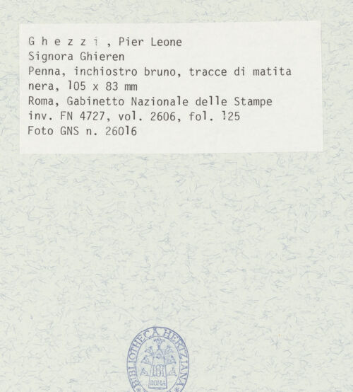 Rückseite von Gabinetto Nazionale delle Stampe Gabinetto Nazionale delle Stampe [https://www.deutsche-digitale-bibliothek.de/content/lizenzen/rv-ez/] Frau Ghieren - , bh432271_recto. Foto.