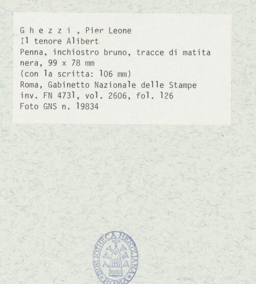Rückseite von Gabinetto Nazionale delle Stampe Gabinetto Nazionale delle Stampe [https://www.deutsche-digitale-bibliothek.de/content/lizenzen/rv-ez/] Der Tenor Alibert - , bh432277_recto. Foto.