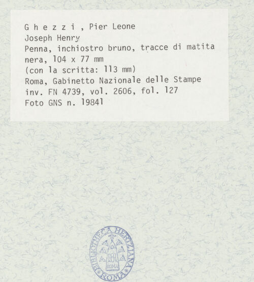 Rückseite von Gabinetto Nazionale delle Stampe Gabinetto Nazionale delle Stampe [https://www.deutsche-digitale-bibliothek.de/content/lizenzen/rv-ez/] Joseph Henry - , bh432289_recto. Foto.