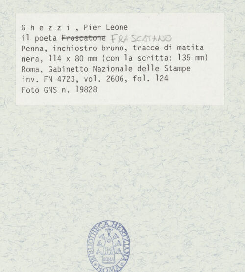 Rückseite von Gabinetto Nazionale delle Stampe [https://www.deutsche-digitale-bibliothek.de/content/lizenzen/rv-ez/] Frascatano, der Dichter - , bh432296_recto. Foto.