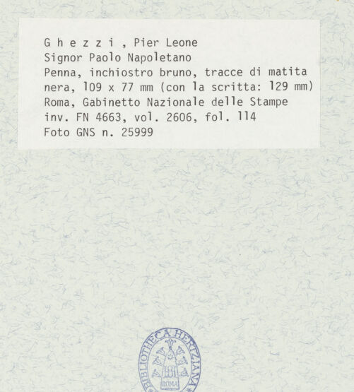 Rückseite von Gabinetto Nazionale delle Stampe [https://www.deutsche-digitale-bibliothek.de/content/lizenzen/rv-ez/] Herr Paolo "Napoletano" - , bh432360_recto. Foto.