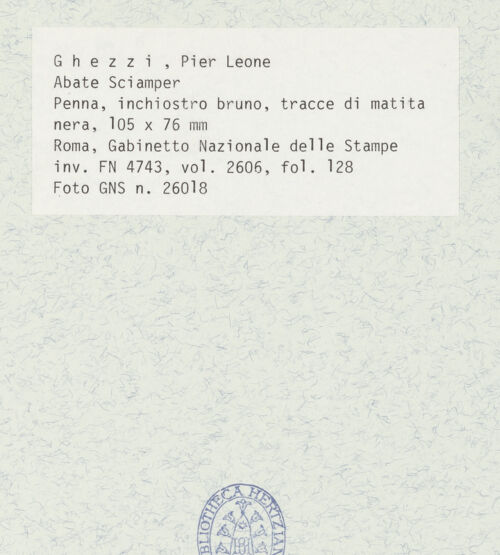 Rückseite von Gabinetto Nazionale delle Stampe [https://www.deutsche-digitale-bibliothek.de/content/lizenzen/rv-ez/] Der Abt Champer - , bh432368_recto. Foto.