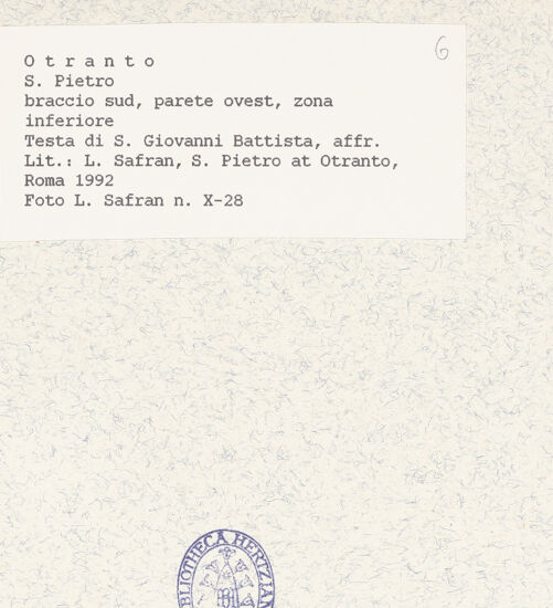 Rückseite von Safran, Linda [https://www.deutsche-digitale-bibliothek.de/content/lizenzen/rv-ez/] Madonna, Heiligen und Stifter (dritte, vierte und fünfte Schicht)Südwestlicher Kuppelpfeiler: Heiliger Johannes der Täufer, Heiliger Petrus Martyr,  Heiliger Franziskus von Paola (fünfte Schicht) - Ostseite: Johannes der Täufer, bh436155_recto. Foto: Safran, Linda.