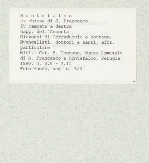 Rückseite von Museum [https://www.deutsche-digitale-bibliothek.de/content/lizenzen/rv-ez/] Christus und die zwölf Apostel (Medaillons) - Linke Hälfte (Christus, Paulus, Johannes, Andreas, Taddäus, Jakobus Minor, Apostel (?)), bh438892_recto. Foto.