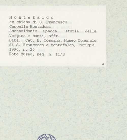 Rückseite von Museum [https://www.deutsche-digitale-bibliothek.de/content/lizenzen/rv-ez/] San FrancescoCappella Bontadosi - Blick zur Altarwand, bh438937_recto. Foto.