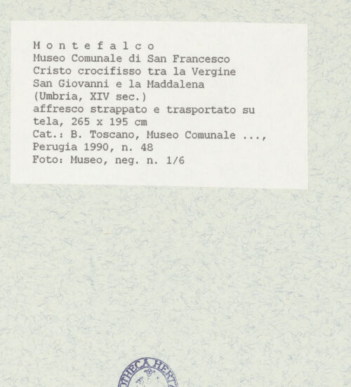 Rückseite von Museum [https://www.deutsche-digitale-bibliothek.de/content/lizenzen/rv-ez/] Kreuzigungsgruppe - Gesamtansicht, bh438941_recto. Foto.