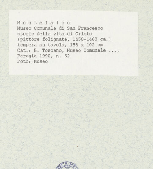 Rückseite von Museum [https://www.deutsche-digitale-bibliothek.de/content/lizenzen/rv-ez/] Szenen aus dem Leben Christi - Gesamtansicht, bh438947_recto. Foto.