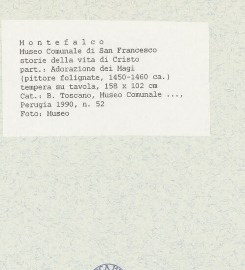 Rückseite von Museum [https://www.deutsche-digitale-bibliothek.de/content/lizenzen/rv-ez/] Szenen aus dem Leben ChristiDie Anbetung der Heiligen drei Könige; Die Beschneidung Christi - Anbetung der Heiligen drei Könige, bh438955_recto. Foto.