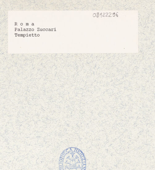 Rückseite von unbekannt [https://rightsstatements.org/page/CNE/1.0/] Palazzo Zuccari. Tempietto - Detail, bh440187_recto. Foto.