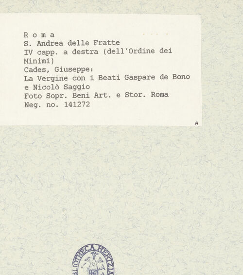 Rückseite von Sopr. BAS ROMA [https://www.deutsche-digitale-bibliothek.de/content/lizenzen/rv-ez/] Die Madonna erscheint den Seligen Gaspare de Bono und Nicolò Longobardi - Gesamtansicht, bh445295_recto. Foto.