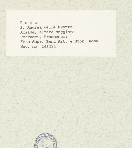 Rückseite von Sopr. BAS ROMA [https://www.deutsche-digitale-bibliothek.de/content/lizenzen/rv-ez/] Altar - Ansicht von links, bh445502_recto. Foto.