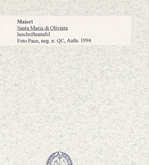 Rückseite von Pace, Valentino [https://www.deutsche-digitale-bibliothek.de/content/lizenzen/rv-ez/] Santa Maria de Olearia - Inschriftentafel, bh445728_recto. Foto: Pace, Valentino.