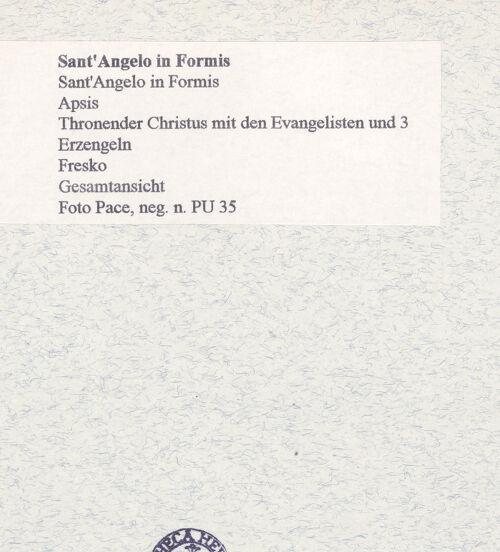 Rückseite von Pace, Valentino [https://www.deutsche-digitale-bibliothek.de/content/lizenzen/rv-fz/] Majestas Domini mit Evangelistensymbolen, Erzengeln, Stifter und Heiligem - Gesamtansicht, bh445746_recto. Foto: Pace, Valentino.