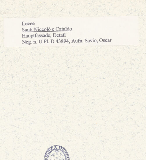 Rückseite von Bibliotheca Hertziana [https://www.deutsche-digitale-bibliothek.de/content/lizenzen/rv-fz/] Santi Niccolò e CataldoHauptfassade - Oberer Teil, bh445878_recto. Foto: Savio, Oscar.