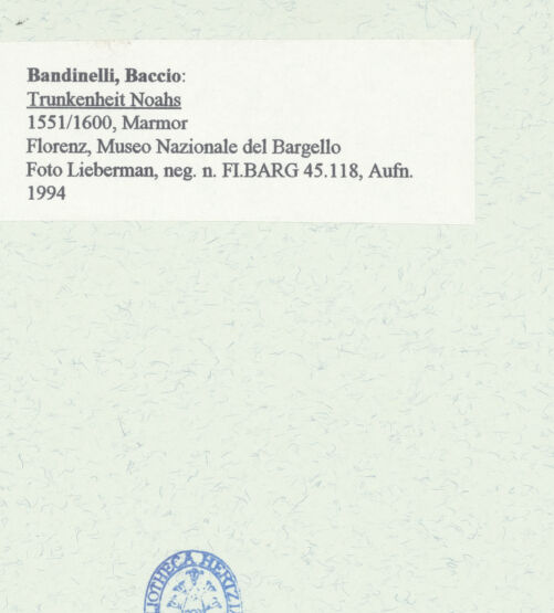 Rückseite von Lieberman, Ralph [https://www.deutsche-digitale-bibliothek.de/content/lizenzen/rv-ez/] Trunkenheit Noahs - , bh448760_recto. Foto.