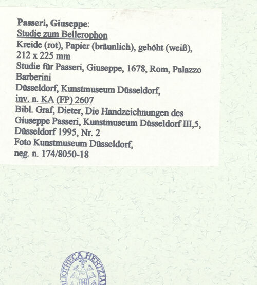 Rückseite von Museum Kunstpalast [https://www.deutsche-digitale-bibliothek.de/content/lizenzen/rv-ez/] Studie zum Bellerophon - , bh449772_recto. Foto.