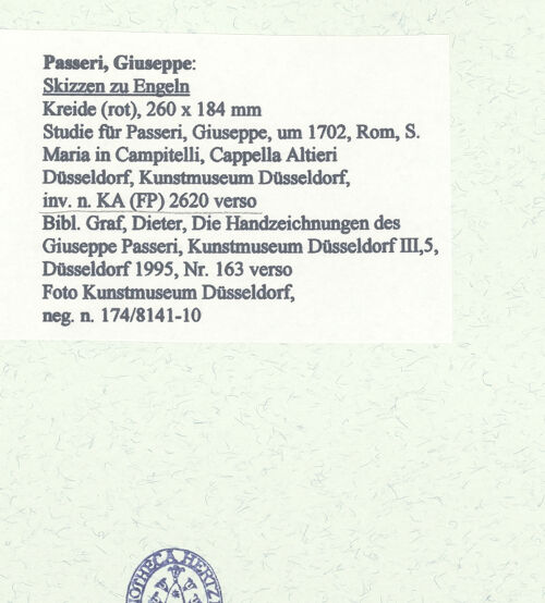 Rückseite von Museum Kunstpalast [https://www.deutsche-digitale-bibliothek.de/content/lizenzen/rv-ez/] Skizzen zu Engeln - , bh449872_recto. Foto.