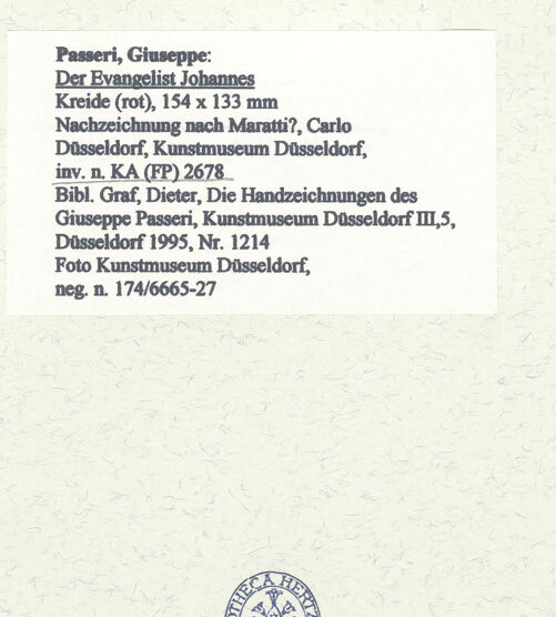 Rückseite von Museum Kunstpalast [https://www.deutsche-digitale-bibliothek.de/content/lizenzen/rv-ez/] Der Evangelist Johannes - , bh451565_recto. Foto.