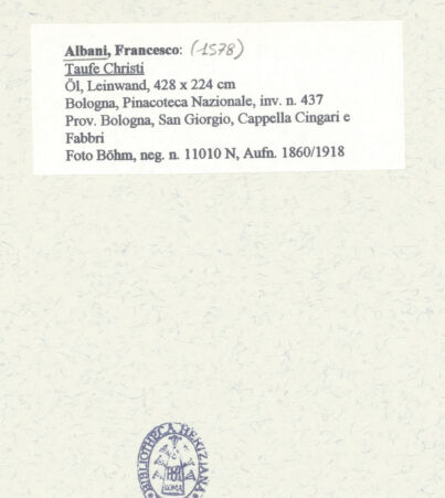 Rückseite von Böhm [https://www.deutsche-digitale-bibliothek.de/content/lizenzen/rv-ez/] Taufe Christi - , bh452655_recto. Foto.