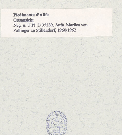 Rückseite von Bibliotheca Hertziana [https://www.deutsche-digitale-bibliothek.de/content/lizenzen/rv-fz/] Ansicht, bh452806_recto. Foto: Zallinger zu Stillendorf, Marlies von.