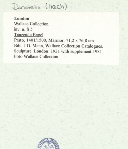 Rückseite von Wallace Collection [https://www.deutsche-digitale-bibliothek.de/content/lizenzen/rv-ez/] Tanzende Engel - , bh453465_recto. Foto.