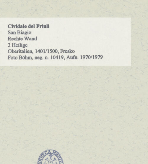 Rückseite von Böhm [https://www.deutsche-digitale-bibliothek.de/content/lizenzen/rv-ez/] Zwei Heilige (der heilige Leonhard und ein Benediktinerheiliger) - Gesamtansicht, bh454150_recto. Foto: Böhm, Osvaldo.