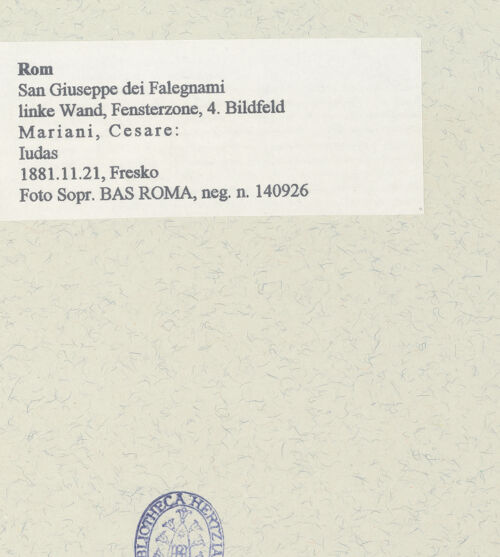 Rückseite von Sopr. BAS ROMA [https://www.deutsche-digitale-bibliothek.de/content/lizenzen/rv-ez/] Judas - , bh454709_recto. Foto.