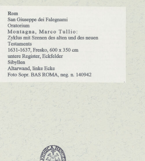 Rückseite von Sopr. BAS ROMA [https://www.deutsche-digitale-bibliothek.de/content/lizenzen/rv-ez/] San Giuseppe dei Falegnami - Altarwand, linke Ecke, bh454952_recto. Foto.