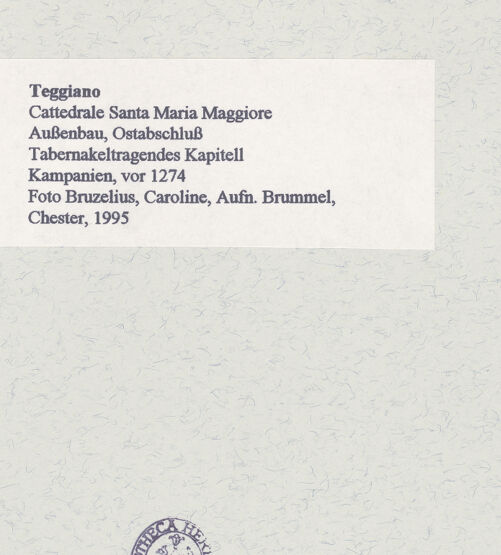 Rückseite von Bruzelius, Caroline [https://www.deutsche-digitale-bibliothek.de/content/lizenzen/rv-ez/] Rechte Säule - Frontalansicht, bh456067_recto. Foto: Brummel, Chester.